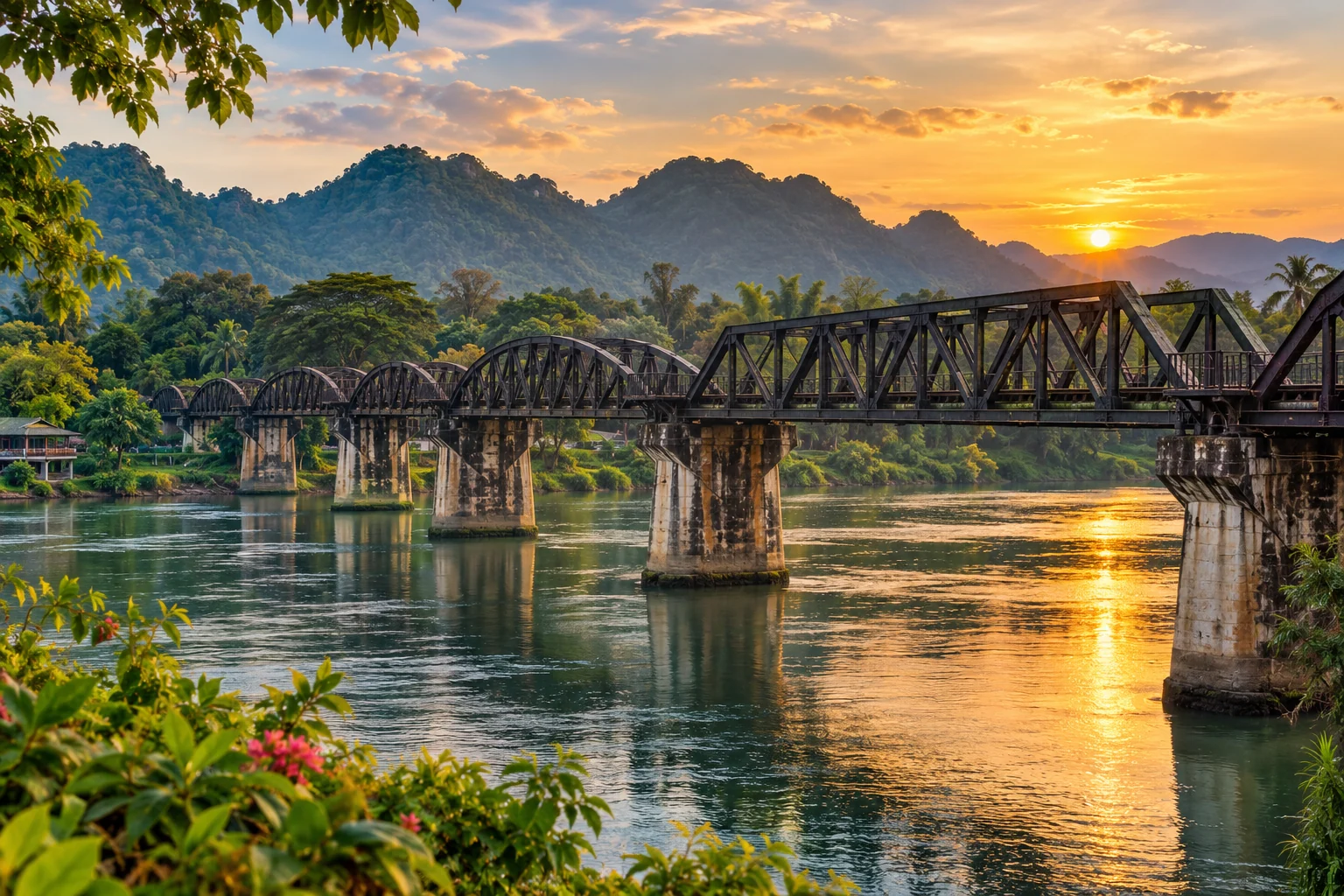 Illustration of กาญจนบุรี–สะพานข้ามแม่น้ำแคว